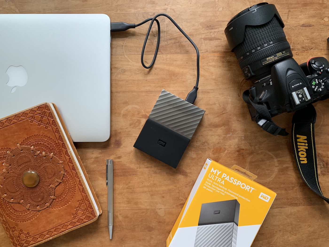 Back-up foto tijdens reizen