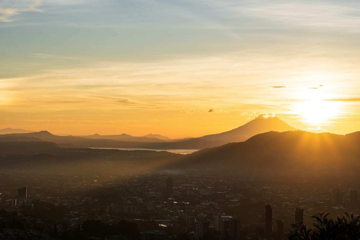 San Salvador zonsondergang