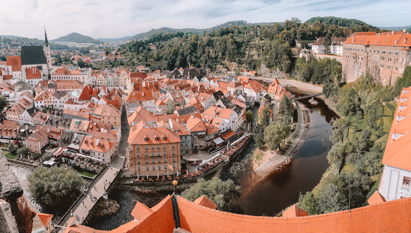 Uitzicht over Cesky Krumlov